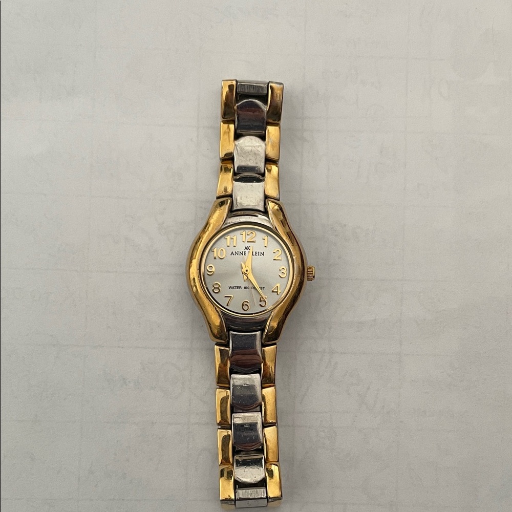 Anne Klein Two-Tone Gold and Silver Watch